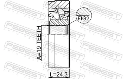 FEBEST FEBEST 2711-XC60SHA Febest Propshaft Joint Coupling Fits Dodge Volvo Journey S60 S80 V60 V70 Xc60 