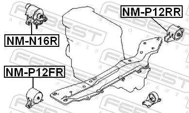 FEBEST FEBEST NM-P12FR Febest Front Engine Mount Fits Infiniti Nissan Almera Almera Tino Altra Avenir 