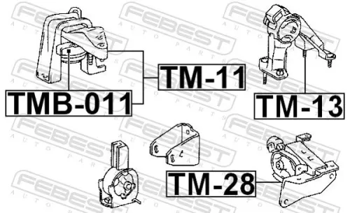 FEBEST FEBEST TM-11 Febest Front Right Engine Mount Fits Toyota Avensis Corolla Isis Matrix Will Vs 