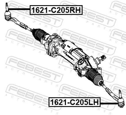 FEBEST FEBEST 1621-C205RH Febest Front Right Outer Tie Rod End Fits Mercedes-Benz Amg Gt C-Class Cls 