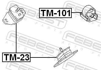 FEBEST FEBEST TM-23 Febest Front Engine Mount Fits Toyota 4 Runner Celica Chaser Corona Cressida 
