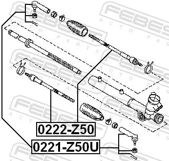 FEBEST FEBEST 0221-Z50U Febest Front Outer Tie Rod End Fits Nissan Murano Track Rod Steering 
