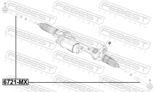 FEBEST FEBEST 6721-MX Febest Front Outer Tie Rod End Fits Tesla Model S Model X Track Rod Steering 