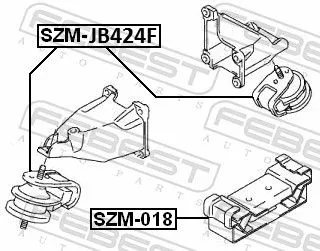 FEBEST FEBEST SZM-JB424F Febest Front Engine Mount Fits Suzuki Apv Carry Forenza Grand Vitara Liana 