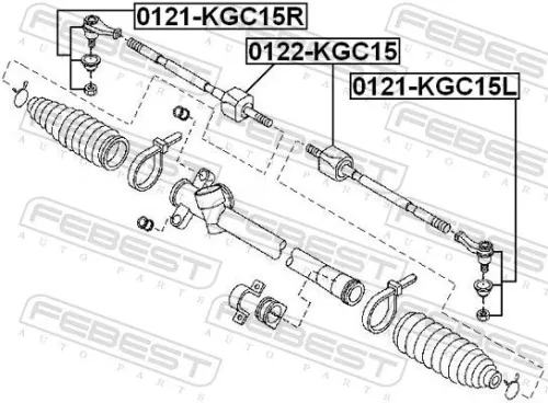 FEBEST FEBEST 0121-KGC15L Febest Front Left Outer Tie Rod End Fits Daihatsu Toyota Passo Sirion Track Rod 