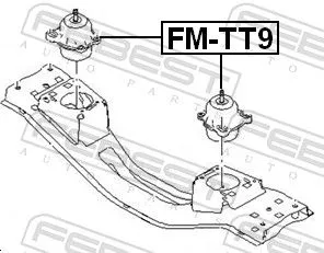 FEBEST FEBEST FM-TT9 Febest Rear Engine Mount Fits Ford Transit Support Rod 