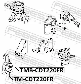 FEBEST FEBEST TM-CDT220FR Febest Front Engine Mount Fits Toyota Avensis Support Rod 