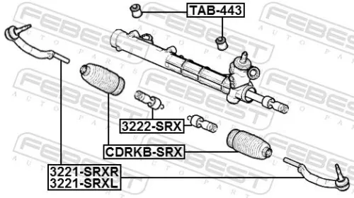 FEBEST FEBEST 3221-SRXL Febest Front Left Outer Tie Rod End Fits Cadillac Srx Track Rod Steering 