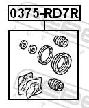 FEBEST FEBEST 0375-RD7R Febest 0375-RD7R Rear Brake Caliper Repair Kit Fits Acura Honda 