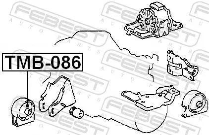 FEBEST FEBEST TMB-086 Febest Front Engine Mount Fits Toyota Camry Carina Vista Support Rod 
