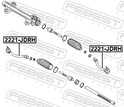 FEBEST FEBEST 2221-JDRH Febest Front Right Outer Tie Rod End Fits Hyundai Kia Cee'D Ceed Cerato Cerato 