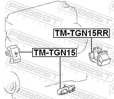 FEBEST FEBEST TM-TGN15 Febest Front Engine Mount Fits Toyota Fortuner Hilux Innova Kijang Innova 