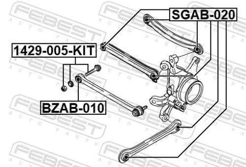 FEBEST FEBEST SGAB-020 Febest Centre Front Rear Outer Upper Suspension Arm Bush Fits Ssangyong Suzuki  