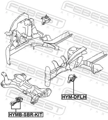 FEBEST FEBEST HYM-DFLH Febest Left Engine Mount Fits Hyundai Kia Carens I40 Soul Support Rod 