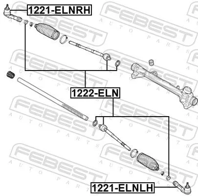 FEBEST FEBEST 1221-ELNLH Febest Front Left Outer Tie Rod End Fits Hyundai Kia Cee'D Ceed Cerato Cerato 