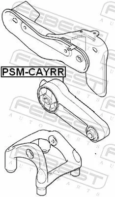 FEBEST FEBEST PSM-CAYRR Febest Rear Engine Mount Fits Porsche Cayenne Support Rod 