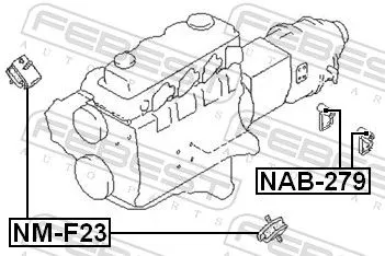 FEBEST FEBEST NAB-279 Febest Rear Engine Mount Fits Nissan Cabstar Civilian Support Rod 
