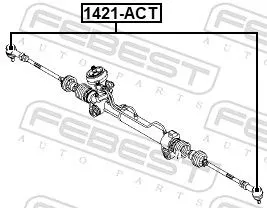 FEBEST FEBEST 1421-ACT Febest Front Outer Tie Rod End Fits Ssangyong Korando Track Rod Steering 