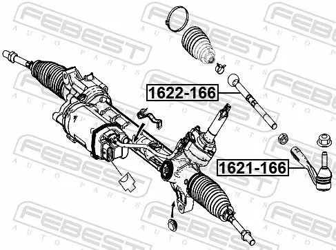 FEBEST FEBEST 1621-166 Febest Front Outer Tie Rod End Fits Mercedes-Benz Gl-Class Gle Gls M-Class Track 