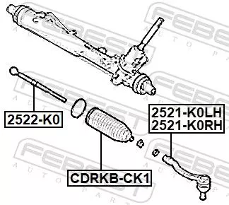 FEBEST FEBEST 2521-K0RH Febest Front Right Outer Tie Rod End Fits Citroën Fiat Opel Peugeot Toyota 