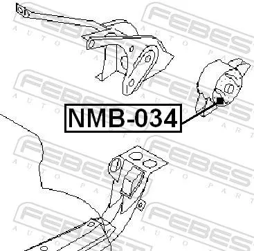 FEBEST FEBEST NMB-034 Febest Rear Engine Mount Fits Nissan 100Nx Ad Van Almera Lucino Nv Presea Pulsar 