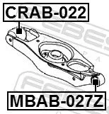 FEBEST FEBEST CRAB-022 Febest Rear Lower Suspension Arm Bush Fits Chrysler Dodge Mercedes 300C Amg Gt  