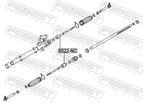 FEBEST FEBEST 0522-NC Febest Front Inner Tie Rod Fits Mazda Mx-5 Track Rod 