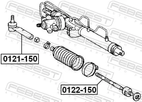 FEBEST FEBEST 0121-150 Febest Front Outer Tie Rod End Fits Toyota Dyna Track Rod Steering 
