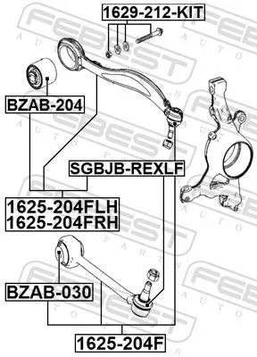 FEBEST FEBEST BZAB-030 Febest Front Lower Suspension Arm Bush Fits Mercedes C-Class Cls E-Class Glc  