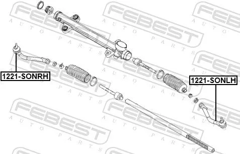 FEBEST FEBEST 1221-SONLH Febest Front Left Outer Tie Rod End Fits Hyundai Kia Aslan Cadenza Grandeur I40 