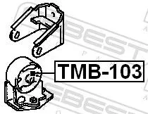 FEBEST FEBEST TMB-103 Febest Front Engine Mount Fits Toyota Caldina Carina E Corona Support Rod 