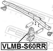 FEBEST FEBEST VLMB-S60RR Febest Rear Engine Mount Fits Volvo S60 S80 V70 Xc70 Xc90 Support Rod 