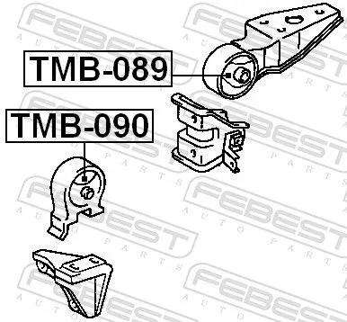 FEBEST FEBEST TMB-090 Febest Front Left Engine Mount Fits Toyota Sera Starlet Support Rod 