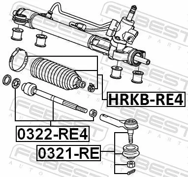 FEBEST FEBEST 0322-RE4 Febest Front Inner Tie Rod Fits Honda Cr-V Track Rod 