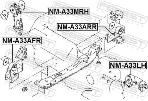 FEBEST FEBEST NM-A33AFR Febest Front Engine Mount Fits Infiniti Nissan Bassara Cefiro I30 I35 Maxima 