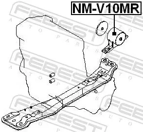 FEBEST FEBEST NM-V10MR Febest Rear Engine Mount Fits Nissan Almera Almera Tino Primera Support Rod 