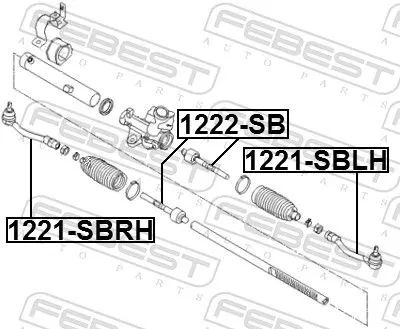 FEBEST FEBEST 1221-SBRH Febest Front Right Outer Tie Rod End Fits Hyundai Kia Accent Picanto Rio Solaris 