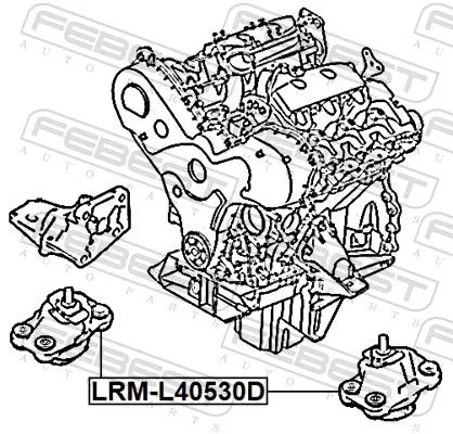 FEBEST FEBEST LRM-L40530D 1X Febest Both Sides Engine Mount Fits Land Rover Discovery Range Rover Range 