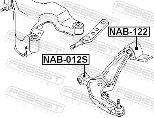 FEBEST FEBEST NAB-122 Febest Lower Front Rear Suspension Arm Bush Fits Nissan Serena 