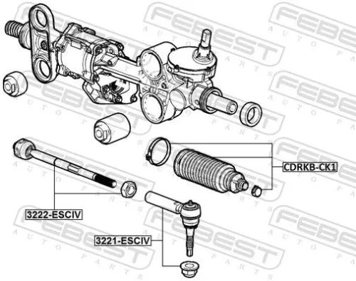 FEBEST FEBEST 3221-ESCIV Febest Front Outer Tie Rod End Fits Cadillac Chevrolet Gmc Cheyenne Escalade 