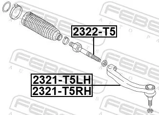 FEBEST FEBEST 2321-T5RH Febest Front Right Outer Tie Rod End Fits Vw California Multivan Transporter 