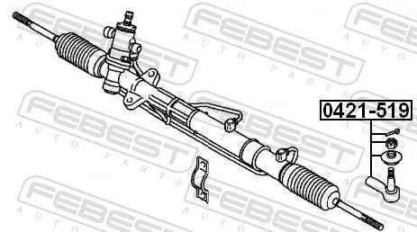 FEBEST FEBEST 0421-519 Febest Front Outer Tie Rod End Fits Chrysler Dodge Eagle Mitsubishi Plymouth 