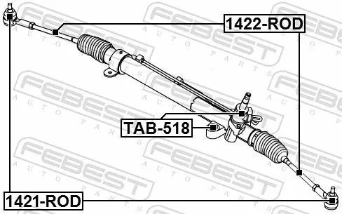FEBEST FEBEST 1422-ROD Febest Front Inner Tie Rod Fits Ssangyong Rodius Stavic Track Rod 