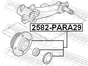 FEBEST FEBEST 2582-PARA29 Febest 2582-PARA29 Rear Wheel Hub Fits Citroen Peugeot Berlingo 
