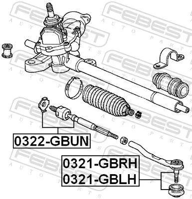 FEBEST FEBEST 0321-GBLH Febest Front Left Outer Tie Rod End Fits Honda Mobilio Mobilio Spike Track Rod 