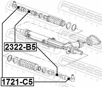 FEBEST FEBEST 1721-C5 Febest Front Outer Tie Rod End Fits Audi ) Seat Skoda A4 A6 A6 Allroad A6L Exeo 