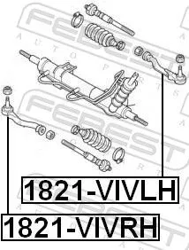 FEBEST FEBEST 1821-VIVRH Febest Front Right Outer Tie Rod End Fits Dacia Nissan Opel Renault Vauxhall 
