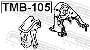 FEBEST FEBEST TMB-105 Febest Rear Engine Mount Fits Toyota Avensis Caldina Carina Carina E Corona 
