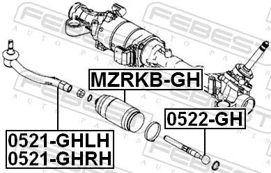 FEBEST FEBEST 0521-GHRH Febest Front Right Outer Tie Rod End Fits Mazda 6 Track Rod Steering 
