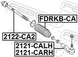 FEBEST FEBEST 2121-CALH Febest Front Left Outer Tie Rod End Fits Ford Land Rover Volvo Freelander 2 